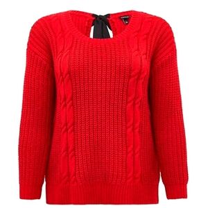 Torrid Fisherman Tie Back Sweater